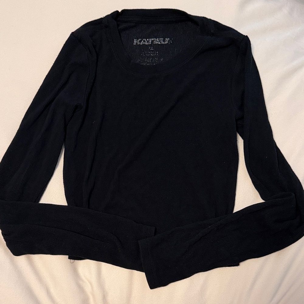 Katie J NYC Black Long Sleeve Tee